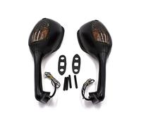 Specchi retrovisori Laterali Moto con indicatori di direzione a LED compatibili con Suzuki GSXR 600 750 2006-2010 GSXR 1000 2005-2008 K6 K7 K8(Smoked)