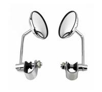 Specchi Specchietti Retrovisori Per Manubrio Motocicletta Rotondi Convessi Clip-on 22-25mm Specchio Retrò Retrovisori(Silver)