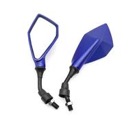 Specchi Specchietti Retrovisori Per Moto Da 10 Mm Convessi Grandangolari Regolabili Per Manubrio Lla Bicicletta Specchietti Retrovisori Laterali Flessibili Retrovisori(Blue)