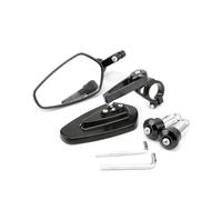 Specchi Specchietto Retrovisore Per Manubrio Moto Specchietti Retrovisori Laterali Per Moto Compatibili Con Foro Maniglia Da 13-19 Mm Retrovisori(Black)