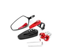 Specchi Specchietto Retrovisore Per Manubrio Moto Specchietti Retrovisori Laterali Per Moto Compatibili Con Foro Maniglia Da 13-19 Mm Retrovisori(Red)