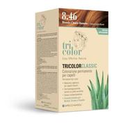 Specchiasol Tricolor Tinta per Capelli 2 applicazioni | Colore Capelli Senza Ammoniaca Permanente con Estratti Vegetali | Copertura Eccellente Dei Bianchi | Tinta Biondo Rame 8.46