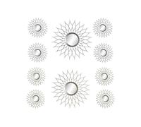 SPECCHIERA A MURO SET 5 SPECCHI RAGGI DI SOLE ORO O ARGENTO DECORAZIONE PARETI
