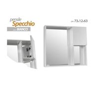 SPECCHIERA PENSILE SPECCHIO MOBILETTO PARETE BAGNO ARMADIETTO 73X12X63CM 808975