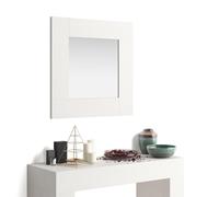 Specchiera quadrata, cornice Bianco Frassino, Evolution, 73 x 73 cm