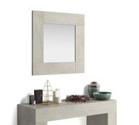 Specchiera quadrata, cornice Grigio Cemento, Evolution, 73 x 73 cm