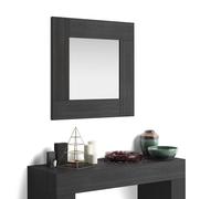 Specchiera quadrata, cornice Nero Frassino, Evolution, 73 x 73 cm