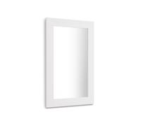 Specchiera rettangolare Rachele 90x60 cm, Bianco Frassino