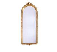 Specchiera tonda in legno foglia oro da 69 cm x 28 cm appendere a parete o bagno