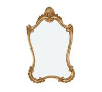 Specchiera tonda in legno foglia oro da 73 cm x 47 cm appendere a parete o bagno