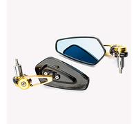 Specchietti 22mm Manubrio Moto Retrovisori Metallo Universali Ovali Oro