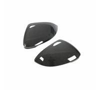 specchietti Calotte Compatibile Con Per Golf 8 MK8 R Per GTI Per RLine Con Assistenza Di Corsia 2020 2021 2022 Motivo In Fibra Di Carbonio Aspetto Laterale Copertura Specchietto Retrovisore(Black Carb