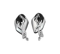 Specchietti da manubrio con supporto per moto 2 Pz/set 8/10mm Moto Scooter Moto Manubrio Supporto Specchietto Retrovisore Copertura Specchietto Retrovisore Laterale Accessori(Silver)