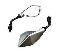 Specchietti da manubrio girevoli per moto 1 Paio Di Specchietti Retrovisori Per Moto Da 10 Mm Per Specchietto Retrovisore Per Grandangolo Angolo Cieco Specchio Angolo Cieco(Silver)