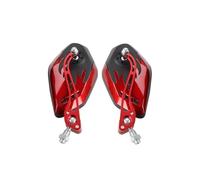 Specchietti da manubrio girevoli per moto 2 Pz/set 8/10mm Moto Scooter Moto Manubrio Supporto Specchietto Retrovisore Copertura Specchietto Retrovisore Laterale Accessori(Red)