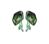 Specchietti da manubrio girevoli per moto 2 Pz/set 8/10mm Moto Scooter Moto Manubrio Supporto Specchietto Retrovisore Copertura Specchietto Retrovisore Laterale Accessori(Green)