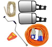 Specchietti da Traino per Caravan Avvolgi Gambe Gancio Elettrico Livello Spir...