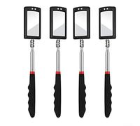 Specchietti di ispezione telescopici con illuminazione a LED, collo flessibile e aste in acciaio inox estraibili per una visione precisa in aree ristrette, set da 4 rotanti a 360 gradi per dentisti