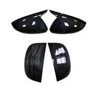 specchietti esterni cover Per Peugeot 208 308 408 508 307 2008 4008 5008 2013-2023 Copertura Retrovisore Laterale+copertura Per Persiana Lunotto Posteriore Alloggiamento Specchio Auto(SET-Carbon Look)
