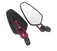 Specchietti girevoli per moto Specchietto Retrovisore Laterale Per Estremità Manubrio Moto Adatto Per Suzuki Per Per Specchietti Retrovisori Laterali(Black Red)