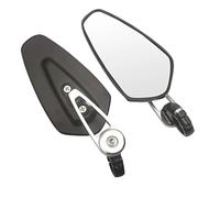 Specchietti girevoli per moto Specchietto Retrovisore Laterale Per Estremità Manubrio Moto Adatto Per Suzuki Per Per Specchietti Retrovisori Laterali(Black Silver)