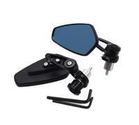 Specchietti girevoli per moto Specchietto Retrovisore Per Manubrio Moto Da 7/8 Pollici 22 Mm Per ZZR600 ZX6R ZX636R ZX6RR ZX9R ZX10R Z1000 ZX12(Black)