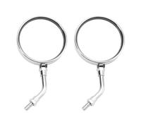 Specchietti Laterali 1 Set Di 2 Specchietti Rotondi Universali Argentati Da 10 Mm Con Stelo Lungo E Corto Specchietto Retrovisore