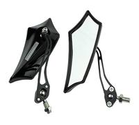 Specchietti laterali grandangolari per moto Specchietto Retrovisore Per Bicicletta Da 8 Mm E 10 Mm, Con Adattatore Da 10 Mm, Per Scooter E Motociclette(Black)
