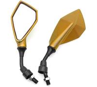 Specchietti Laterali Manubrio 2 Specchietti Retrovisori Laterali Ausiliari Regolabili Grandangolari Per Motocicletta Con Vite Da 10 Mm Universali Maniglia Motociclo Specchietto(Gold)
