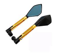 Specchietti Laterali Manubrio Per XJR1300 Per XJ6 Per V-max Per MT-01 Per MT-03 Per TDM900 Per FZ1 Per FZ6 Per YBR Specchietti Retrovisori Laterali Per Moto Specchi Retrovisori Sinistra Destra(Gold)