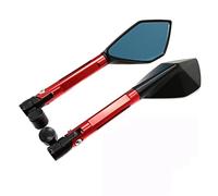 Specchietti Laterali Manubrio Per XJR1300 Per XJ6 Per V-max Per MT-01 Per MT-03 Per TDM900 Per FZ1 Per FZ6 Per YBR Specchietti Retrovisori Laterali Per Moto Specchi Retrovisori Sinistra Destra(Red)
