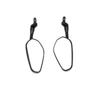 Specchietti Laterali Moto Coppia Specchietti Retrovisori Universali Per Moto Da 8 Mm E 10 Mm Anti-caduta Pieghevoli Ovali Specchietto Retrovisore(Black)