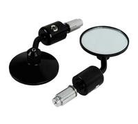 Specchietti Laterali Moto Manubrio Retrovisore Set Retrovisori Universali Da 7/8" Per 3" In Alluminio CNC Per(Black)