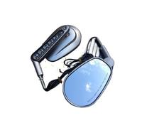 Specchietti Laterali Moto Per V-ROD Per VRSCF 2009-2017 1 Coppia Specchio Motociclo LED Indicatori Direzione Luce Moto Specchietti Retrovisori Laterali(Silver)