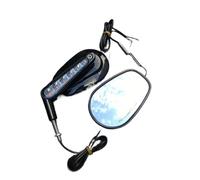 Specchietti Laterali Moto Per V-ROD Per VRSCF 2009-2017 1 Coppia Specchio Motociclo LED Indicatori Direzione Luce Moto Specchietti Retrovisori Laterali(Black)