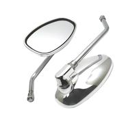 Specchietti Laterali Ovali Cromati Girevoli Per Motociclette, Filettatura M10 Da 10 Mm Per Scooter 125 Baron BMS Lance Retrovisori Specchietti Retrovisori