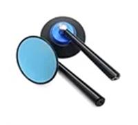 Specchietti Laterali Universali Per Moto Da 8 Mm/10 Mm In Alluminio CNC Multicolore Rotondi Per Moto Specchietto Scooter(Blue)