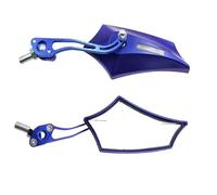 Specchietti manubrio Per Specchietto Retrovisore Universale Moto Lato Estremità Asta Lega Filettato 8 10 Mm Scooter Bicicletta Per Cruiser Moto specchietto laterale(1 pair blue)