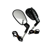 Specchietti manubrio Per V-ROD VRSCF 2009 2010 2011 2012 2013 2014-2017 8MM Specchietti Retrovisori Moto Con Indicatori Di Direzione A LED Moto specchietto laterale(1Pair Black)