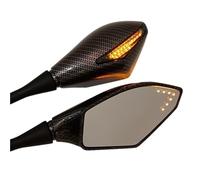 Specchietti Manubrio Specchietti retrovisori con indicatori direzione integrati moto Specchietto retrovisore con luce Specchietto universale per moto colorato per moto