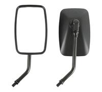 Specchietti Manubrio Specchietti retrovisori universali per moto, con filettatura, rettangolari neri, per moto, scooter, ATV, 1 paio, neri, 10 mm