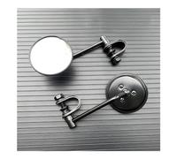 Specchietti Manubrio Specchietto retrovisore per moto, stile retrò, vintage, rotondo, in acciaio inox, classico, 22 mm a 25 mm, con attacco per manubrio da 7/8"