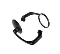 Specchietti Manubrio Specchietto Retrovisore Rotondo Per Moto Con Barra A L Alluminio Regolabile 8 Mm 10 Mm Adatto Per Accessori Universali Specchietto Retrovisore(Black)