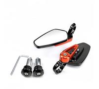 Specchietti Moto 1 paio 7/8 "22mm moto alluminio Bar End specchietto retrovisore laterale moto universale manubrio bici specchietti retrovisori Specchietti Scooter(Red)