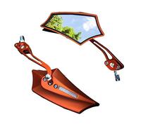 Specchietti Moto 2pcs Motorcycle Lato destro 8mm 10mm. Specchi retrovisori con viti modificabili universali Specchietti Scooter(Orange)