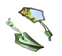 Specchietti Moto 2pcs Motorcycle Lato destro 8mm 10mm. Specchi retrovisori con viti modificabili universali Specchietti Scooter(Green)
