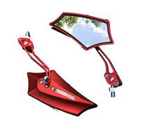 Specchietti Moto 2pcs Motorcycle Lato destro 8mm 10mm. Specchi retrovisori con viti modificabili universali Specchietti Scooter(Red)