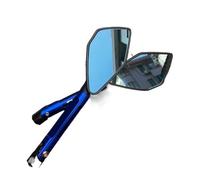 Specchietti Moto 2pcs Universal Motorcycle Rearview Specchietto retrovisore Specchietti laterali in alluminio regolabile Specchietti Scooter(Blue)