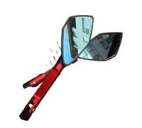 Specchietti Moto 2pcs Universal Motorcycle Rearview Specchietto retrovisore Specchietti laterali in alluminio regolabile Specchietti Scooter(Red)