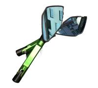 Specchietti Moto 2pcs Universal Motorcycle Rearview Specchietto retrovisore Specchietti laterali in alluminio regolabile Specchietti Scooter(Green)